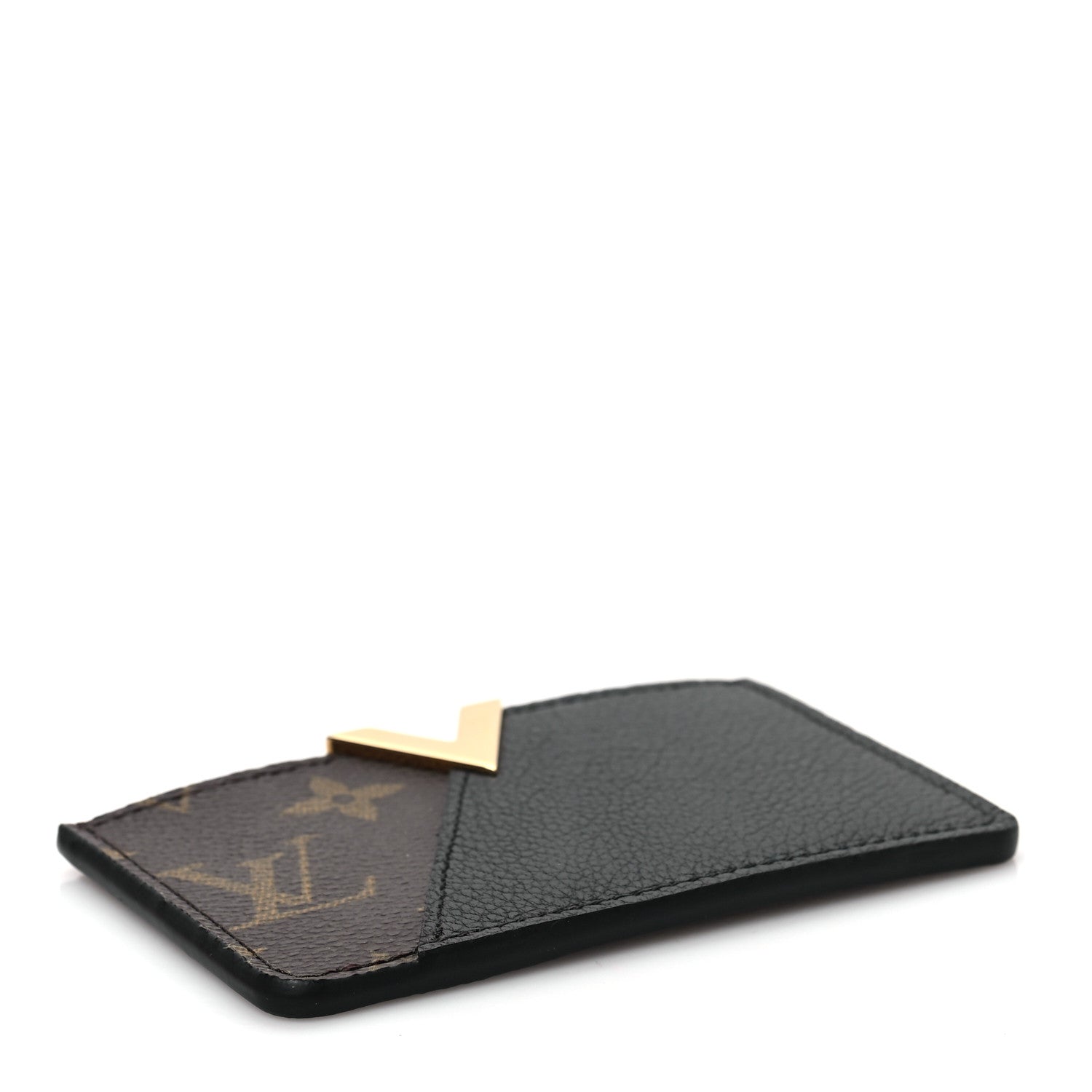 Louis Vuitton Monogram Calfskin Kimono Card Holder Black 4 of 7