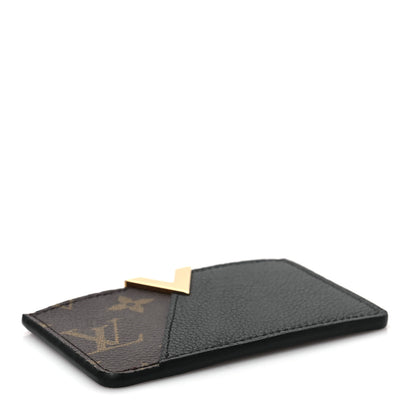 Louis Vuitton Monogram Calfskin Kimono Card Holder Black 4 of 7