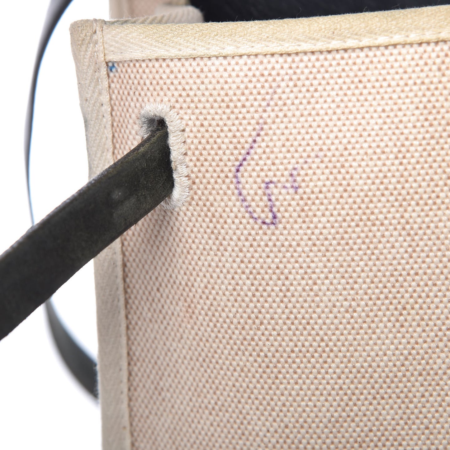 Toile Vache Calfskin Herbag 30 PM Natural Black