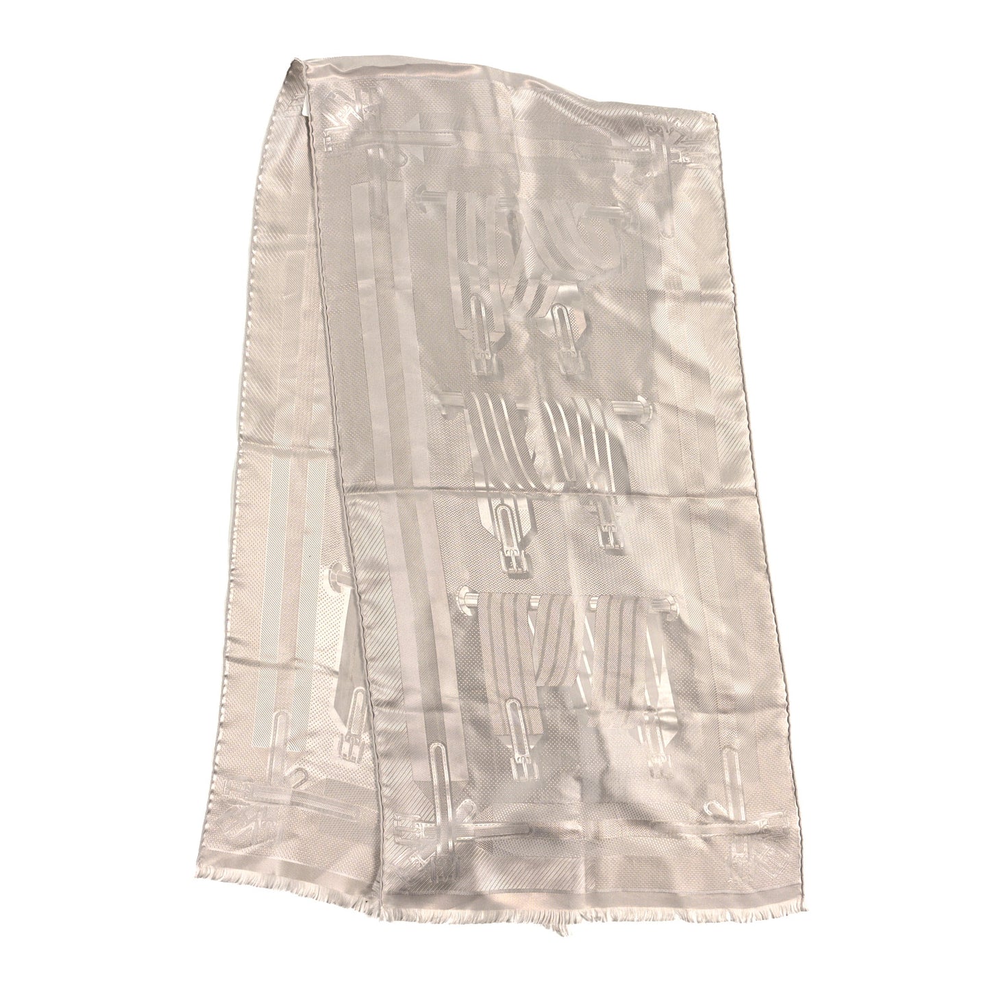Silk Les Sangles Echarpe Shawl Craie