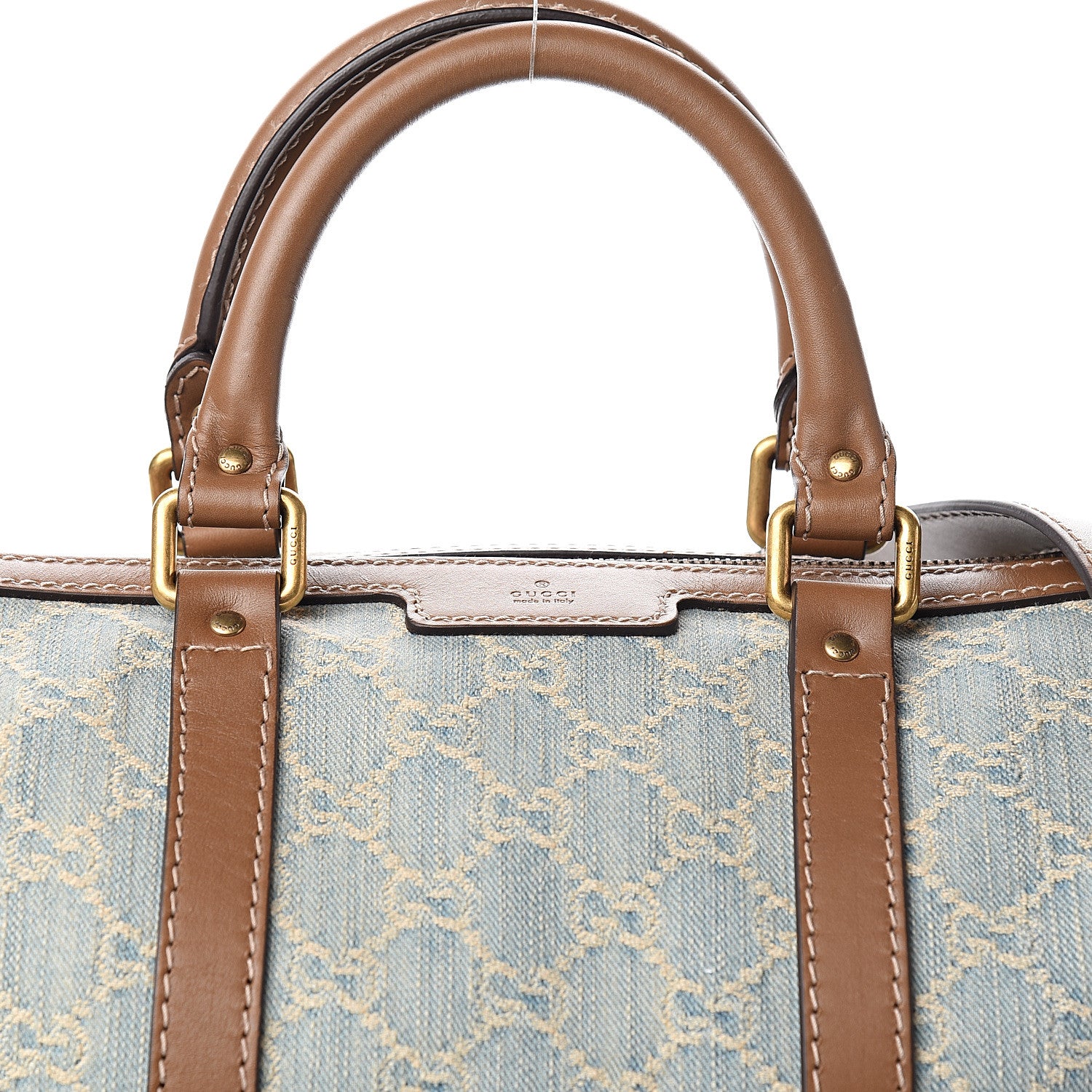 Gucci Denim Monogram Medium Joy Boston Blue 9 of 9