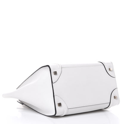 Celine Smooth Calfskin Mini Luggage White 4 of 10