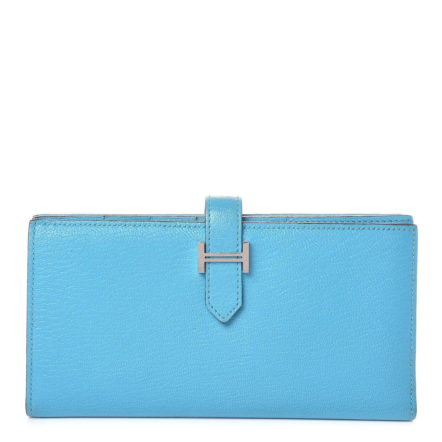 Chevre Mysore Bearn Gusset Wallet Bleu Azteque