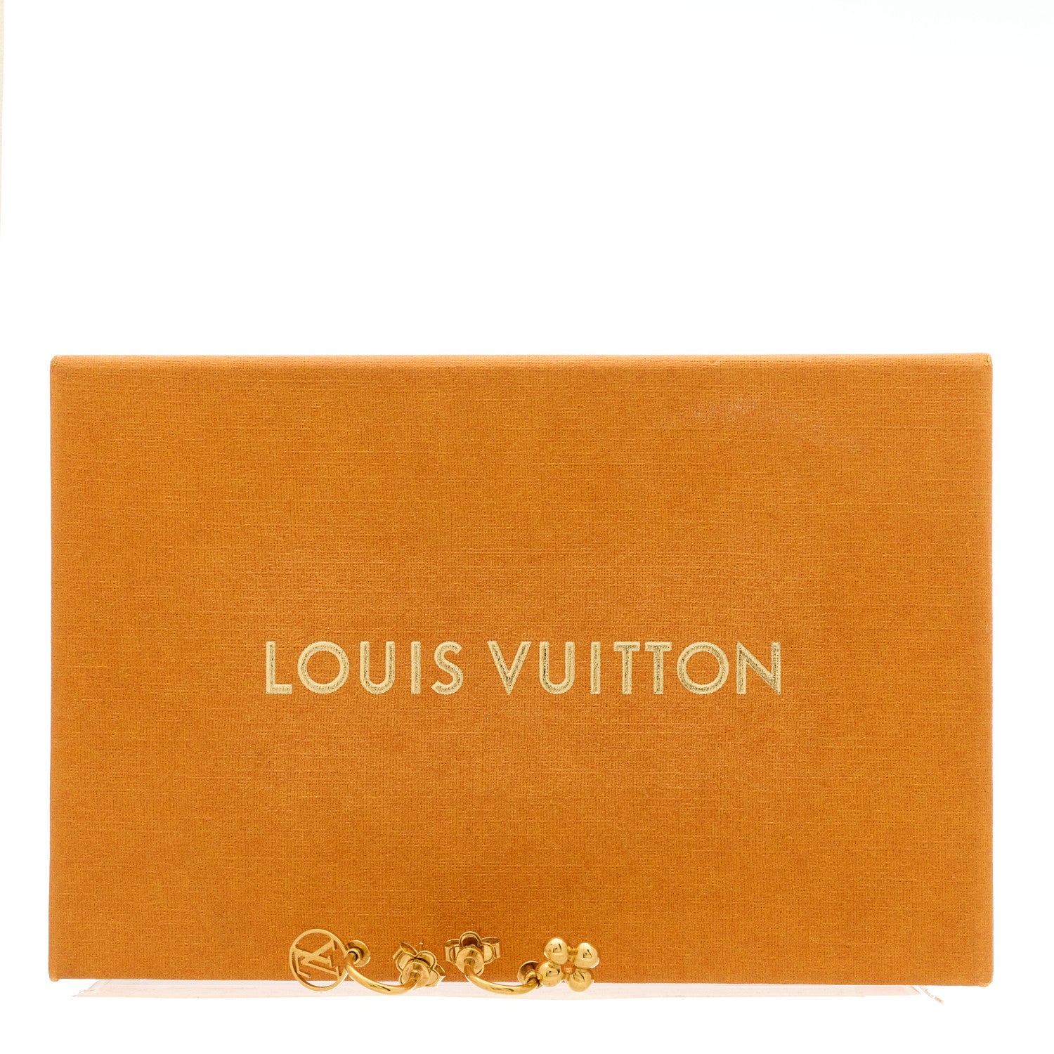 Louis Vuitton Brass Blooming Earrings Gold 4 of 4