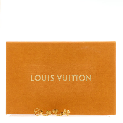Louis Vuitton Brass Blooming Earrings Gold 4 of 4