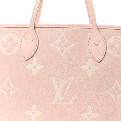 Louis Vuitton Empreinte Monogram Giant Neverfull MM  Pink Quartz Beige 8 of 10