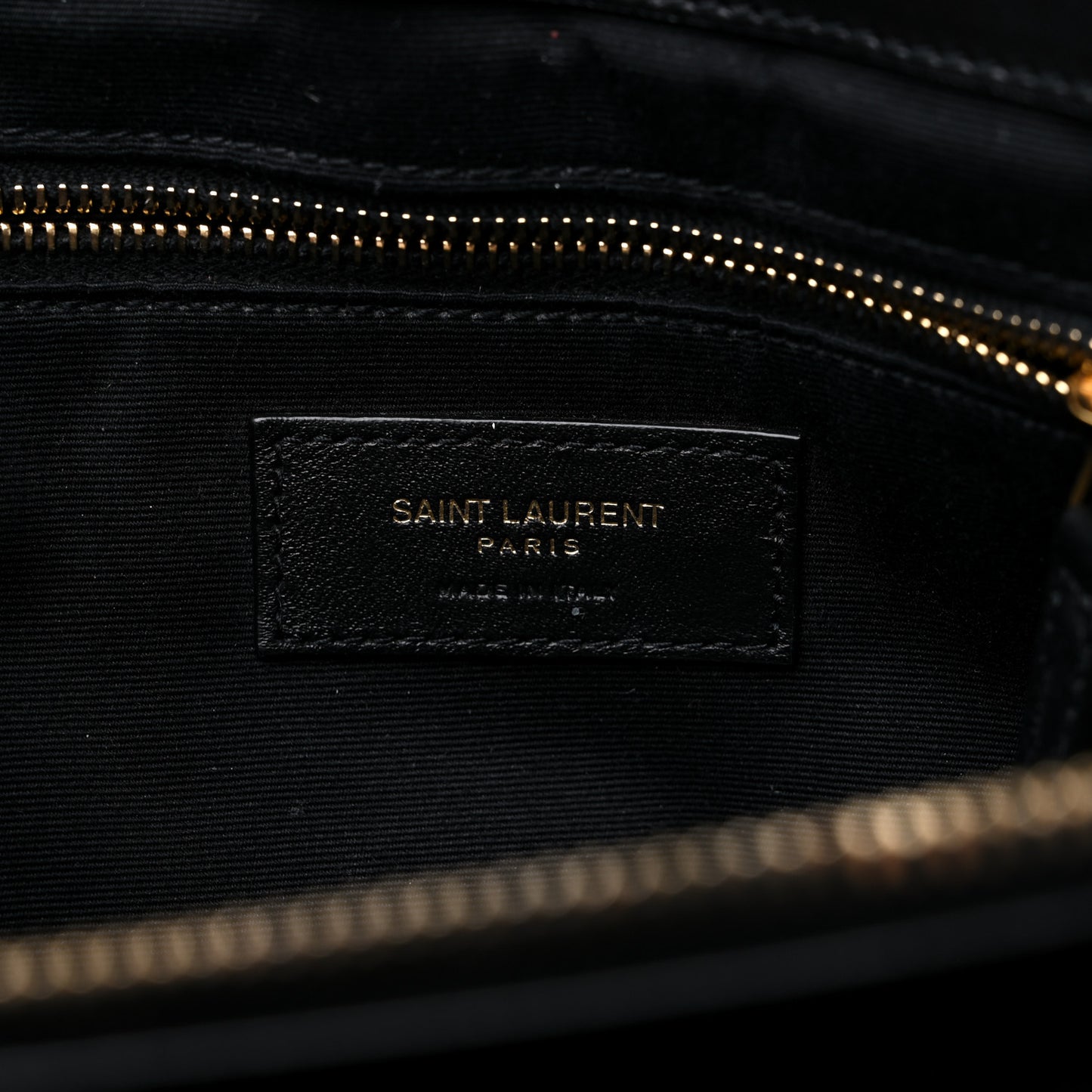 Calfskin Y Quilted Monogram Large Loulou Chain Satchel Black
