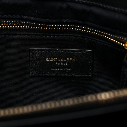 Saint Laurent Calfskin Y Quilted Monogram Large Loulou Chain Satchel Black 9 of 20