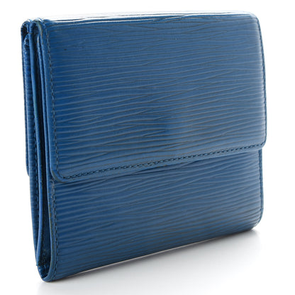 Louis Vuitton Epi Elise Wallet Cyan 3 of 8