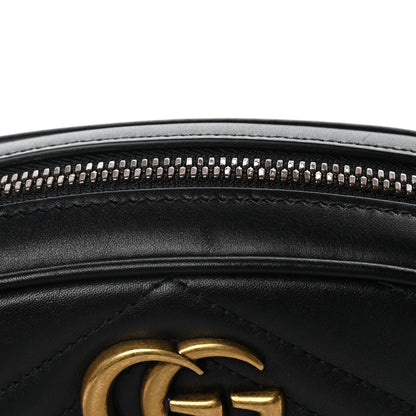 Gucci Calfskin Matelasse GG Marmont Belt Bag 85 34 Black 13 of 16