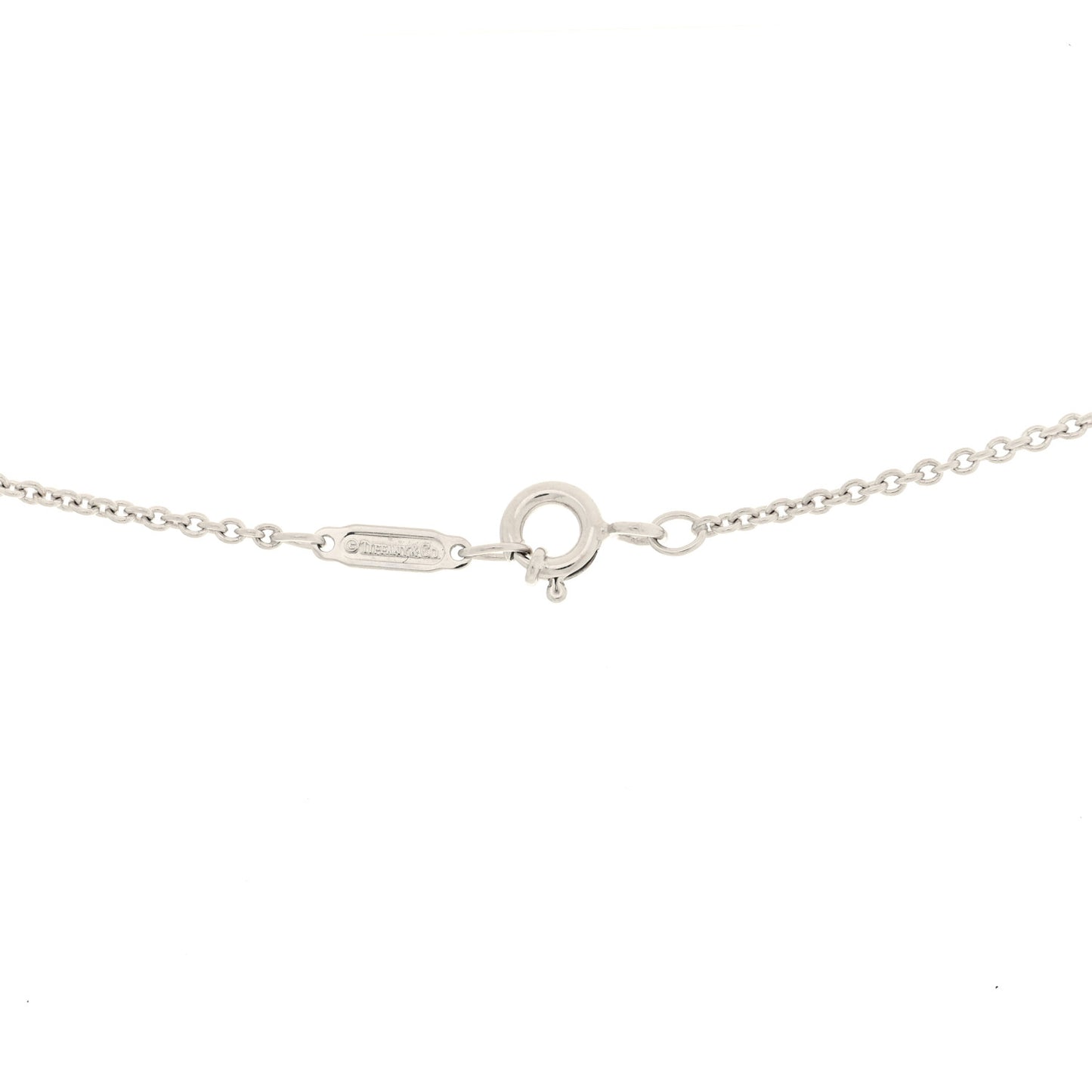 18K White Gold Diamond 1837 Circle Pendant Necklace