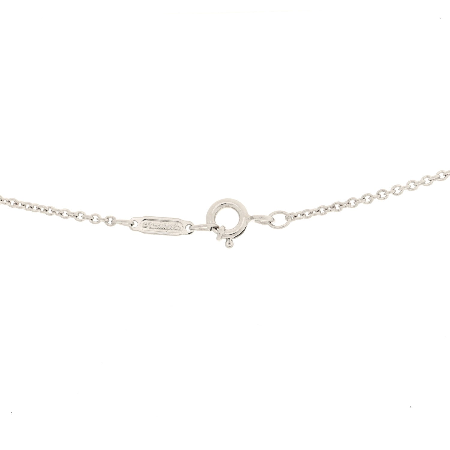 Tiffany 18K White Gold Diamond 1837 Circle Pendant Necklace 4 of 5
