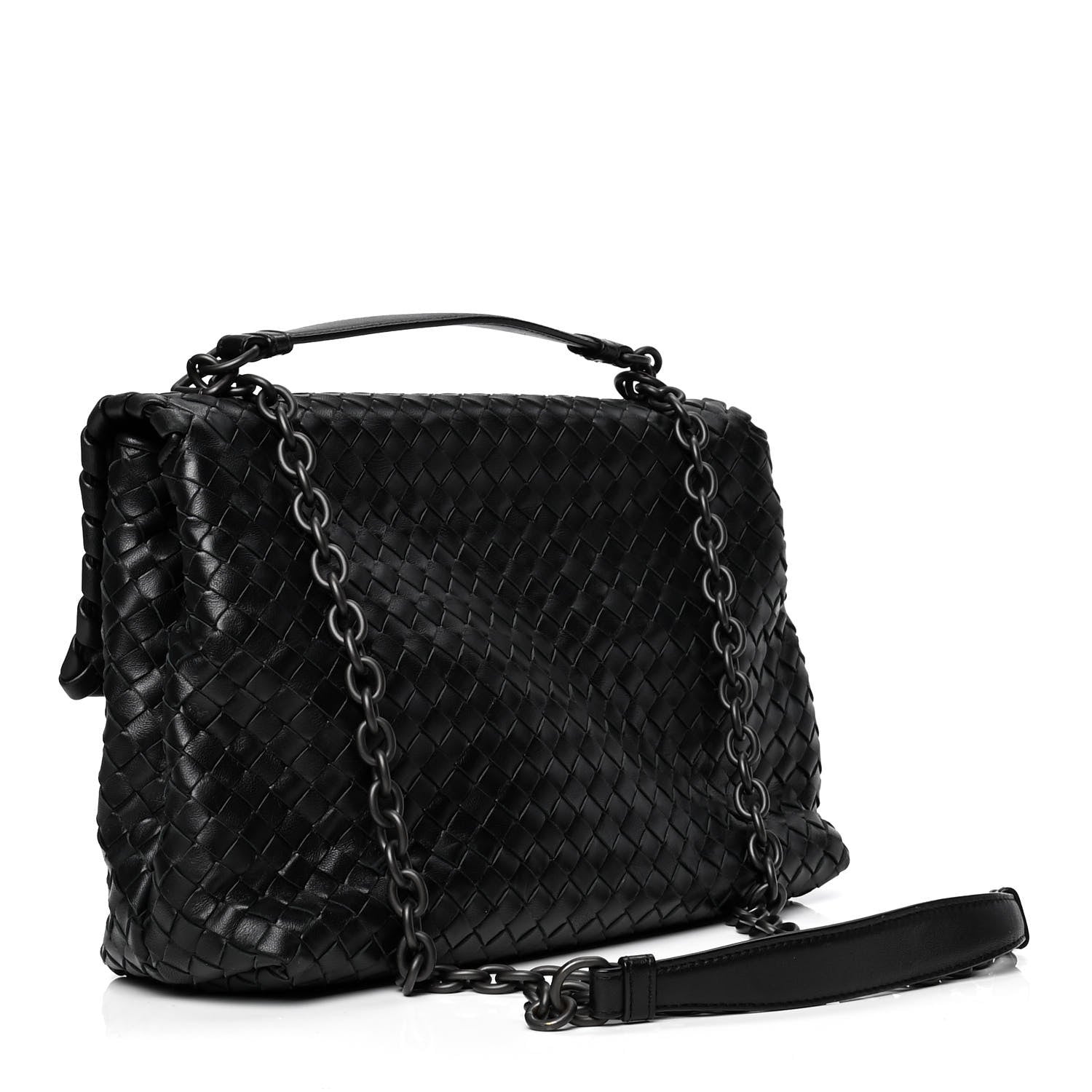 Bottega Veneta Nappa Intrecciato Medium Olimpia Shoulder Bag Black 2 of 6