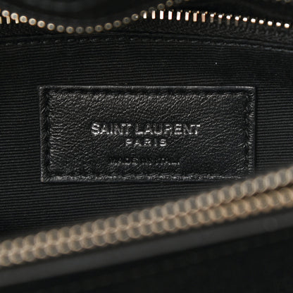 Saint Laurent Calfskin Y Quilted Monogram Medium Loulou Chain Satchel Black 7 of 15