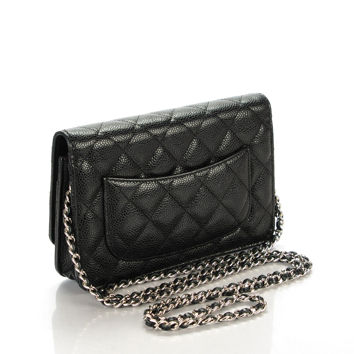 Chanel Caviar Quilted Wallet On Chain WOC Black 3 of 8