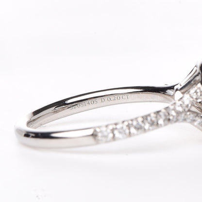 Tiffany Platinum Diamond .20ct Soleste Cushion Cut Double Halo Engagement Ring 49 4.75 6 of 7