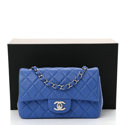Chanel Lambskin Quilted Mini Rectangular Flap Light Blue 11 of 11