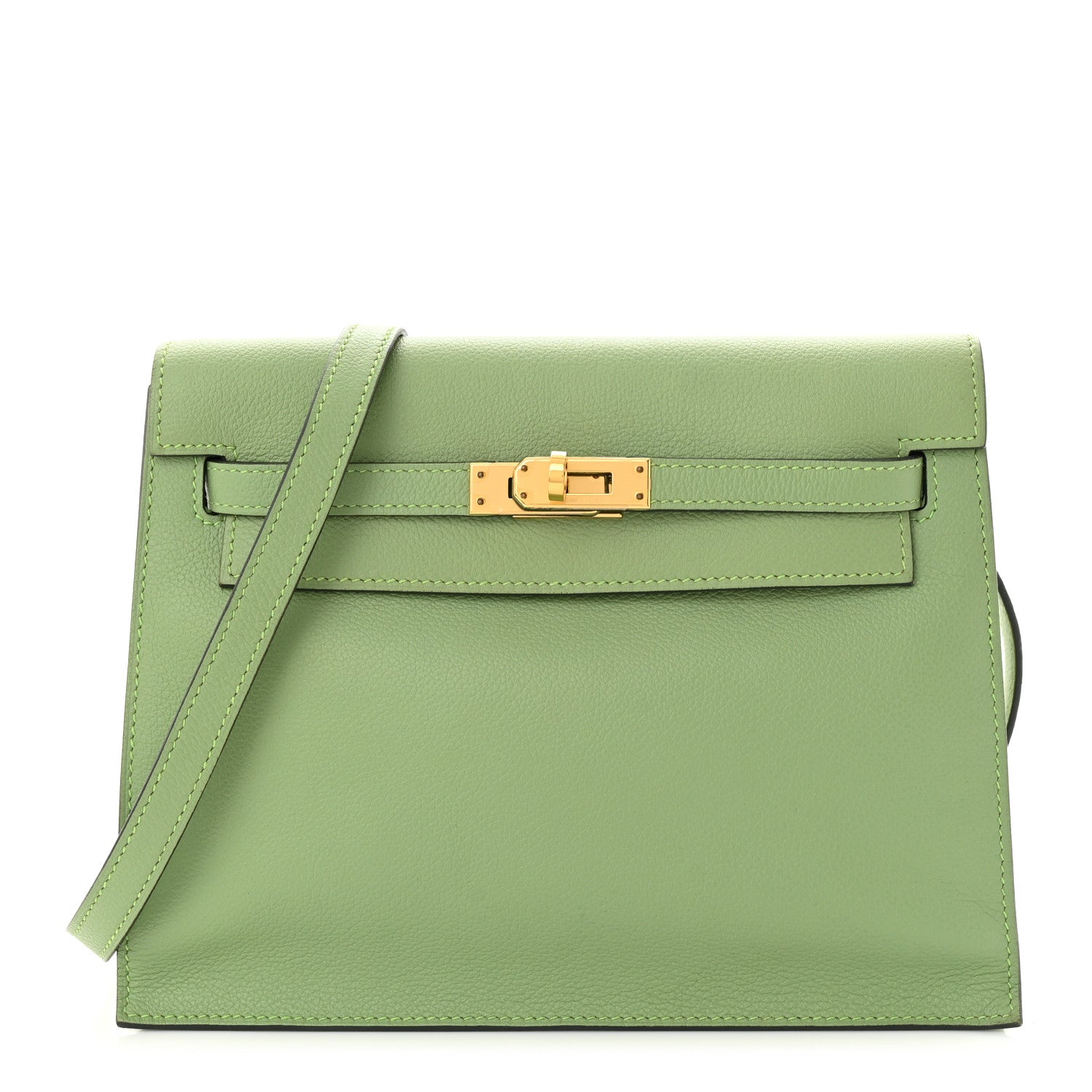 Hermes Evercolor Kelly Danse II Belt Bag Vert Criquet 1 of 13