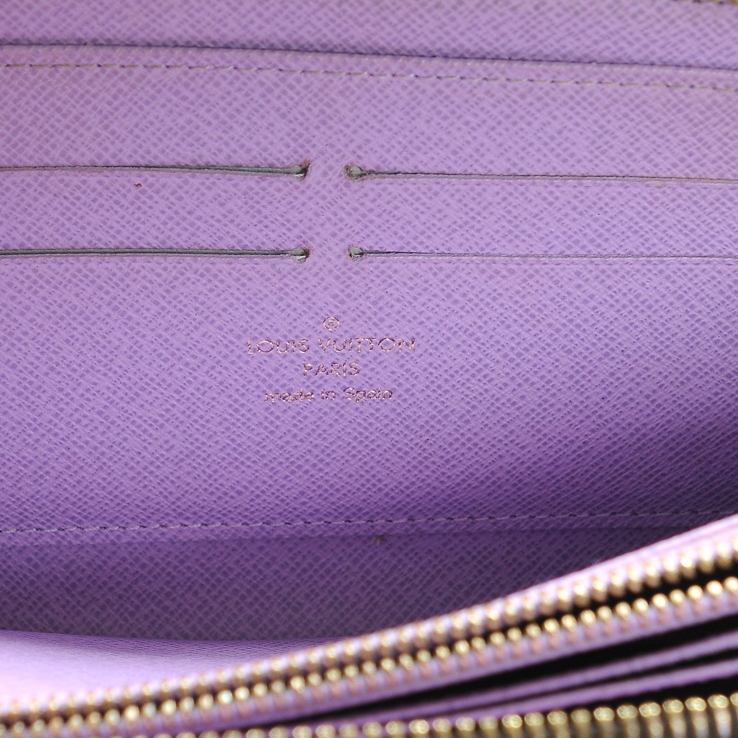 Louis Vuitton Damier Ebene Illustre Zippy Wallet Violet 5 of 8