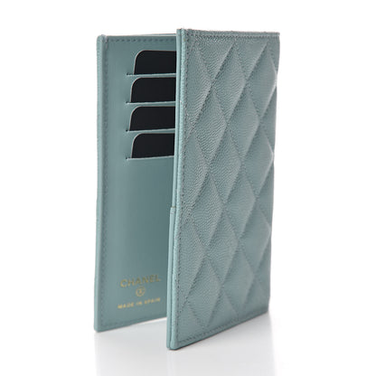 Chanel Caviar Quilted Passport Holder Blue 3 of 8