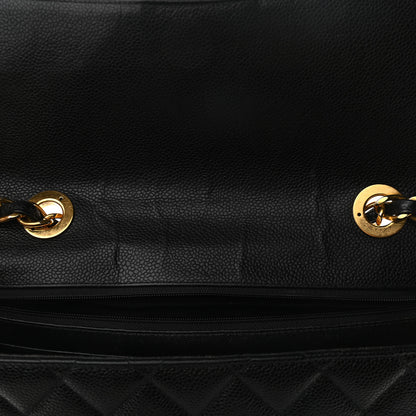 Chanel Caviar Quilted Jumbo Single Flap Black 8 of 10