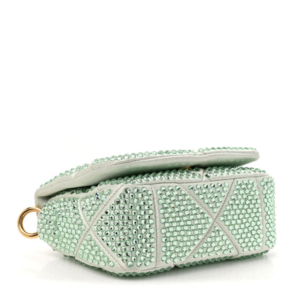 Prada Satin Crystal Mini Bag With Chain Acqua 4 of 9
