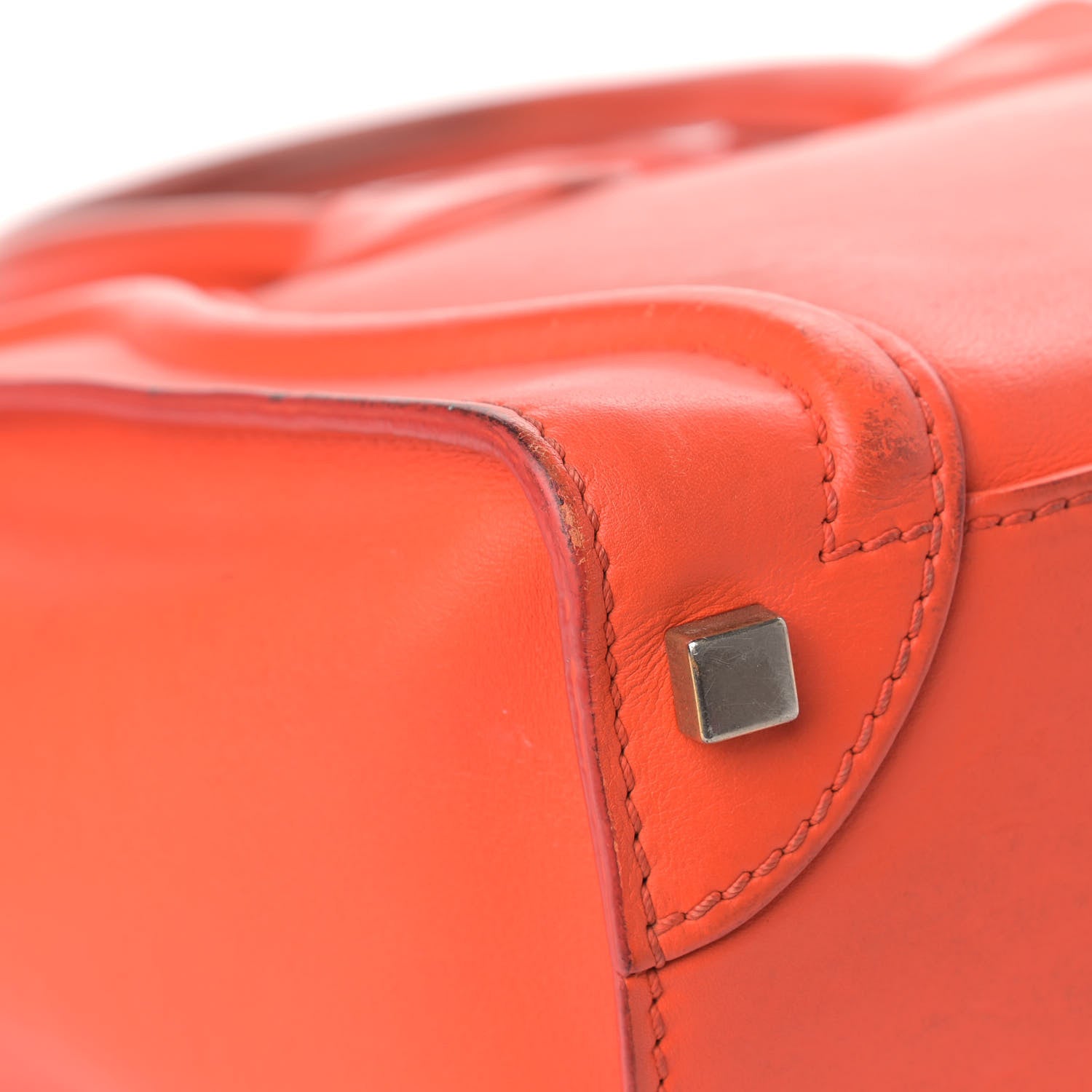 Celine Smooth Calfskin Micro Luggage Bright Orange 9 of 30