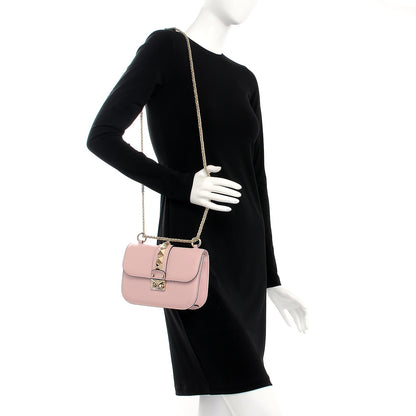 Valentino Garavani Vitello Small Glam Lock Rockstud Flap Water Rose 2 of 6