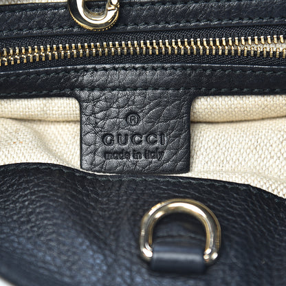 Gucci Pebbled Calfskin Medium Soho Chain Shoulder Bag Black 6 of 14