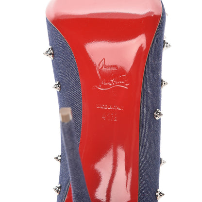 Christian Louboutin Denim Studded Aimantaclou 100 Pumps 41.5 Blue 6 of 8