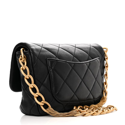 Chanel Lambskin Quilted Chain Flap Black 3 of 11