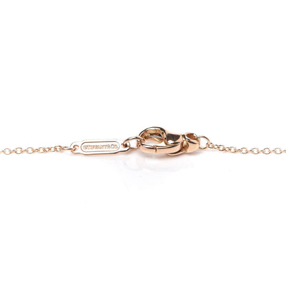 Tiffany 18K Rose Gold Diamond Mini Metro Horseshoe Pendant Necklace 5 of 6
