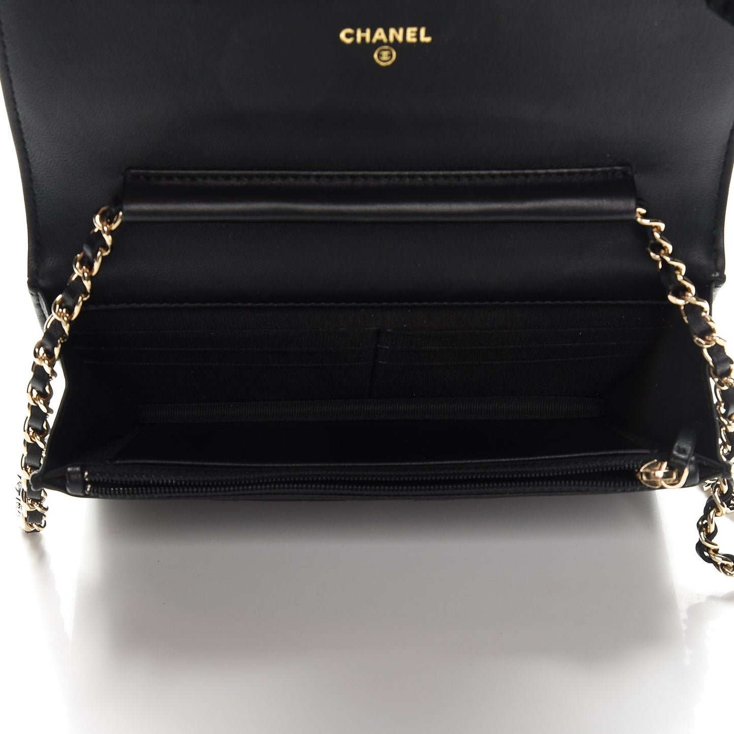 Lambskin Quilted Boy Wallet On Chain WOC Black