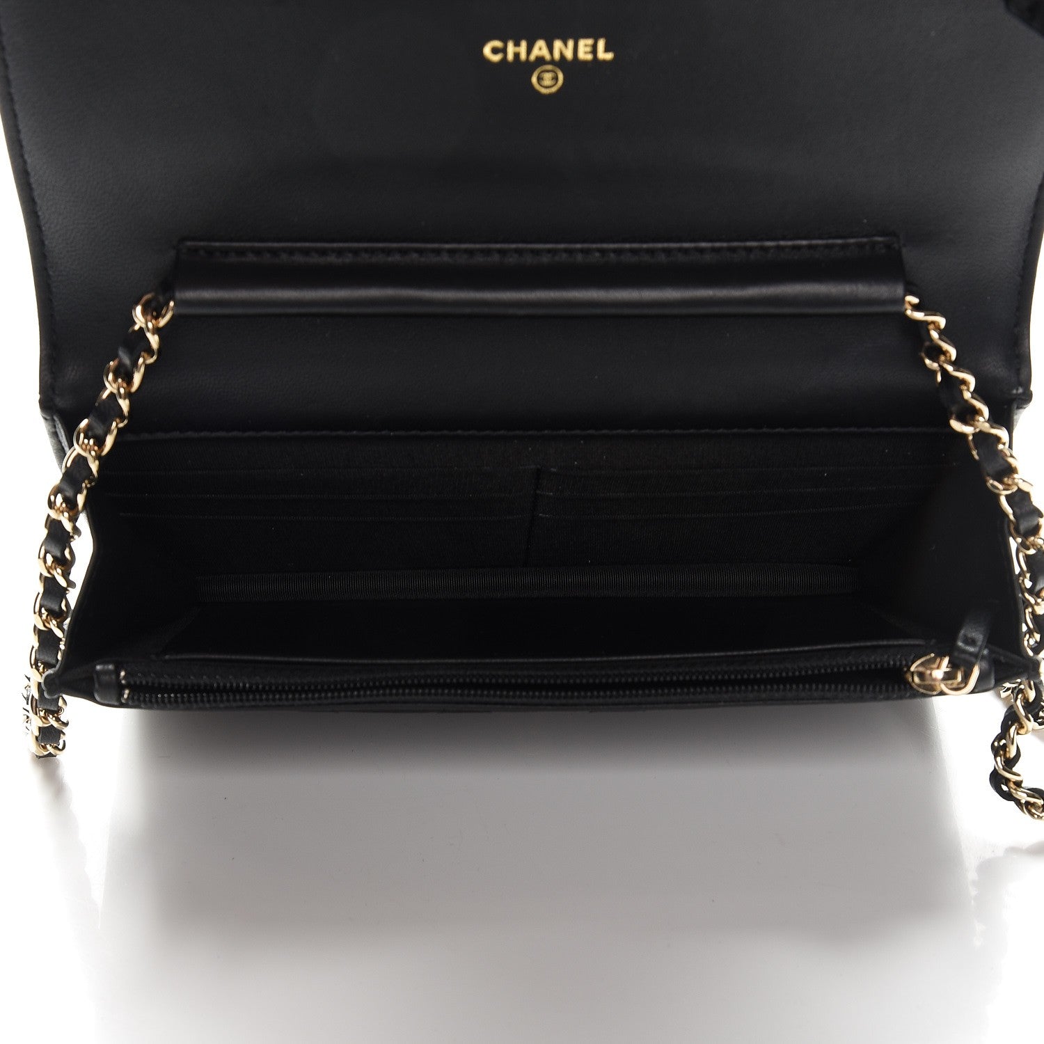 Chanel Lambskin Quilted Boy Wallet On Chain WOC Black 5 of 11