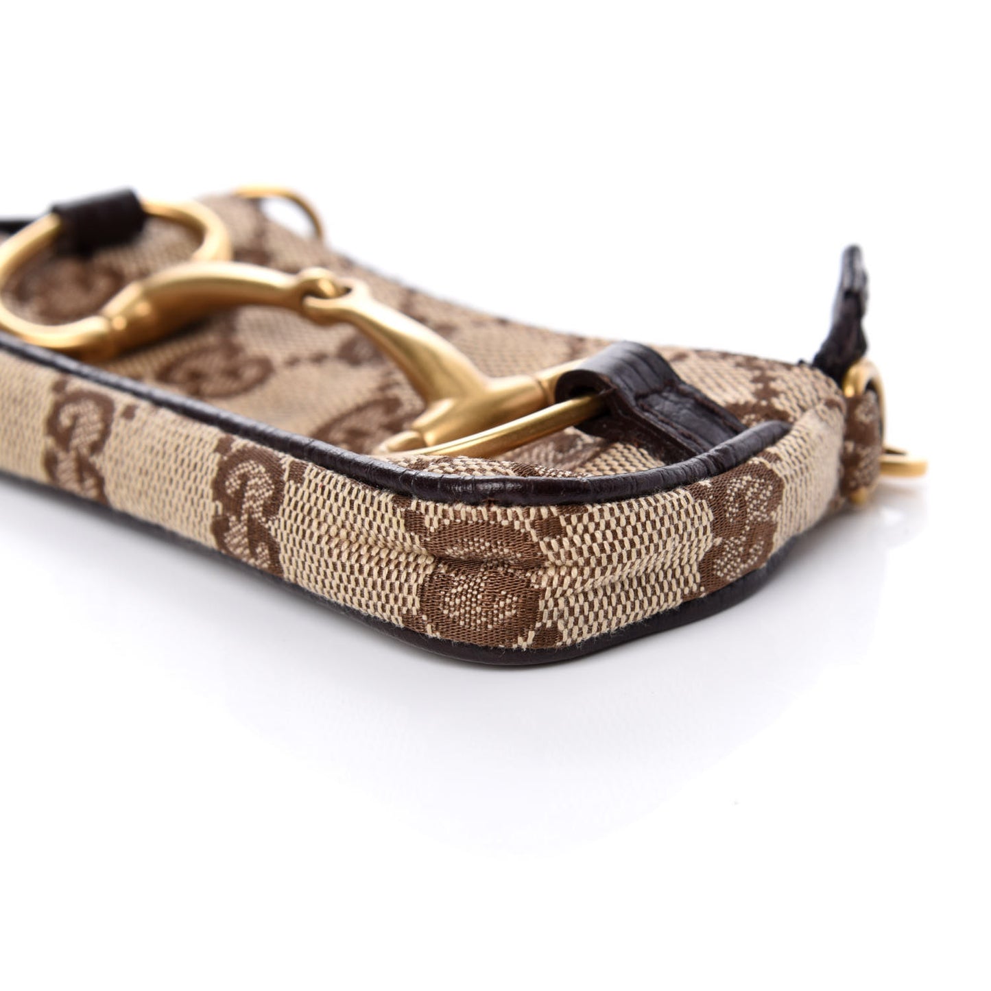 GG Monogram Horsebit Mini Coin Purse Brown