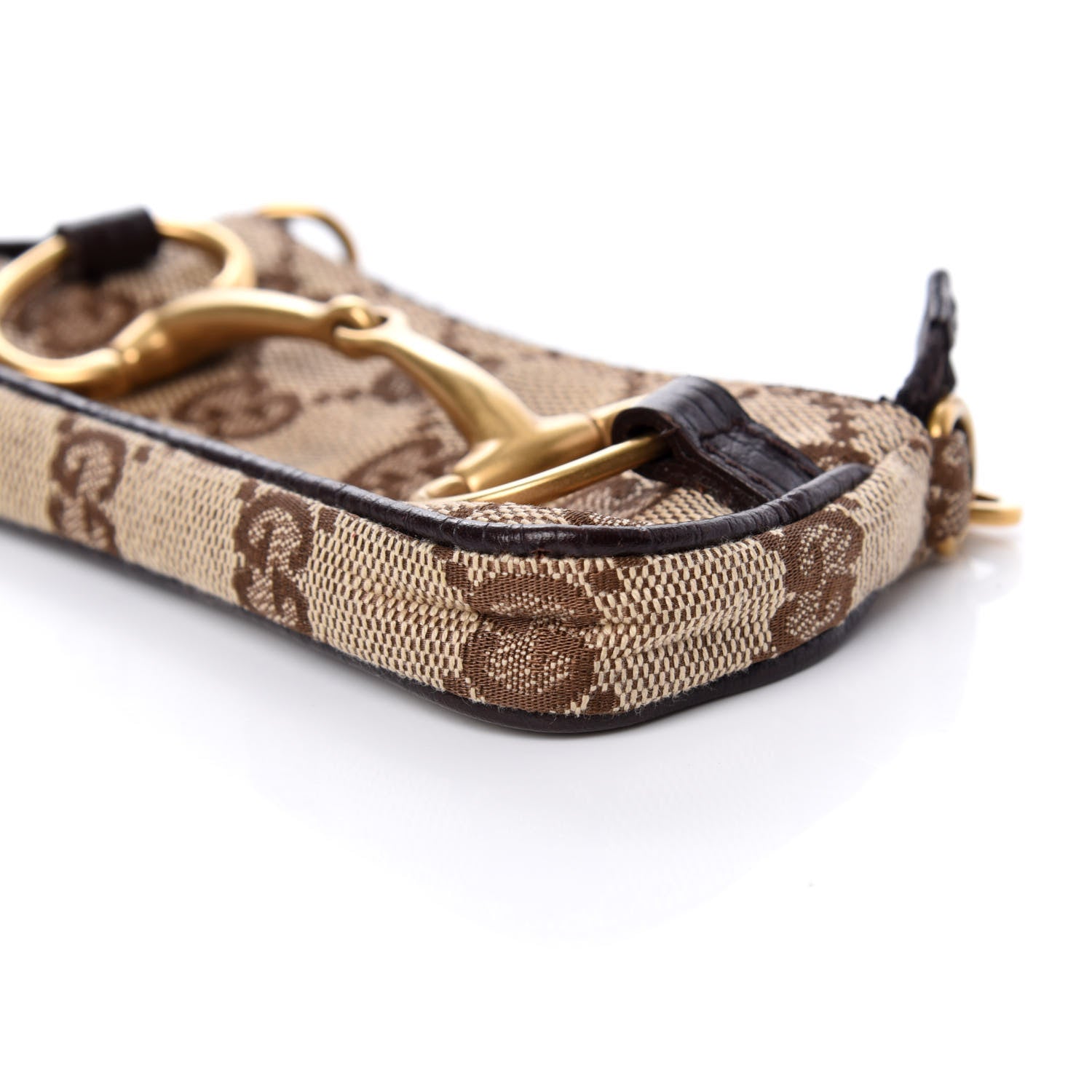 Gucci GG Monogram Horsebit Mini Coin Purse Brown 7 of 9