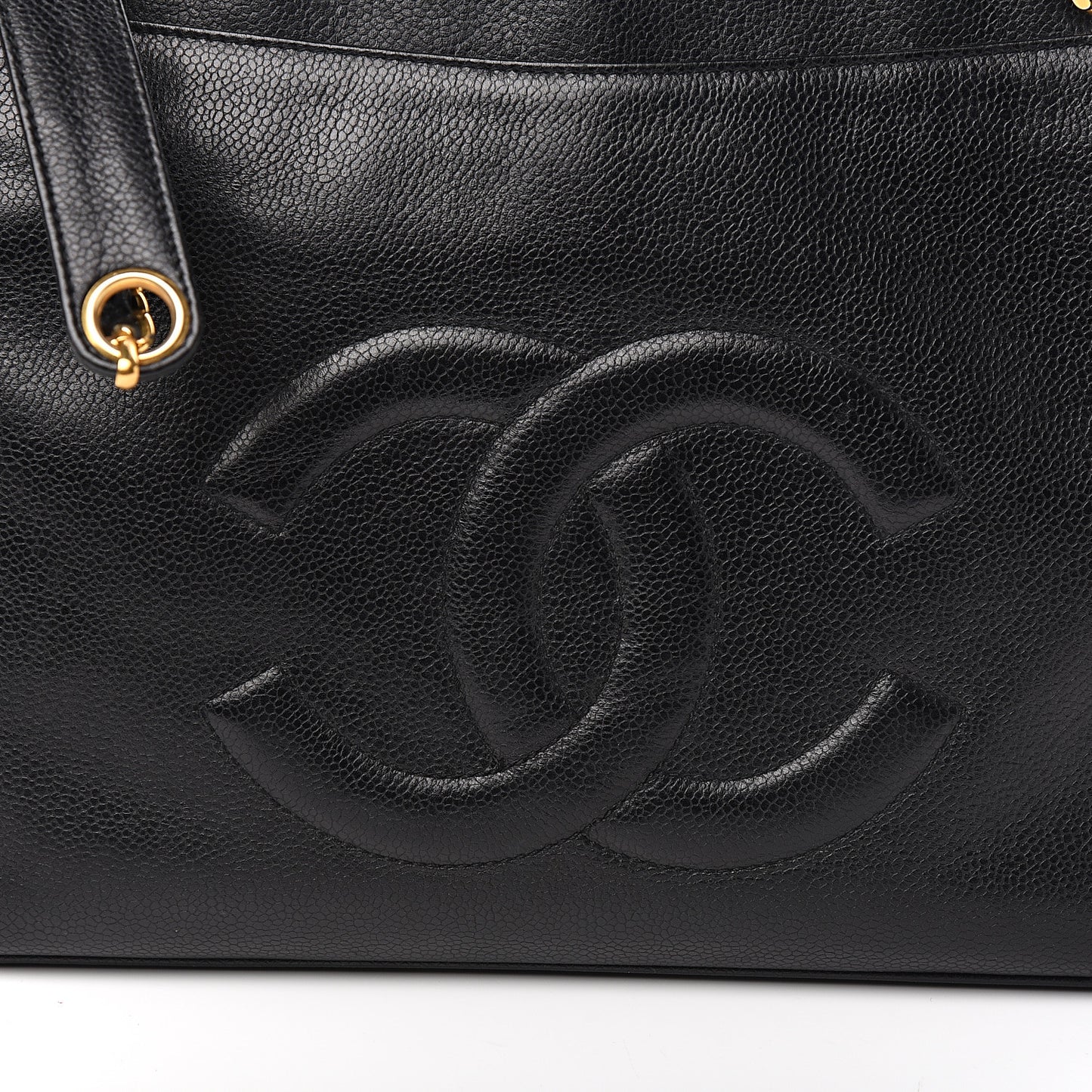 Caviar CC Shoulder Bag Black