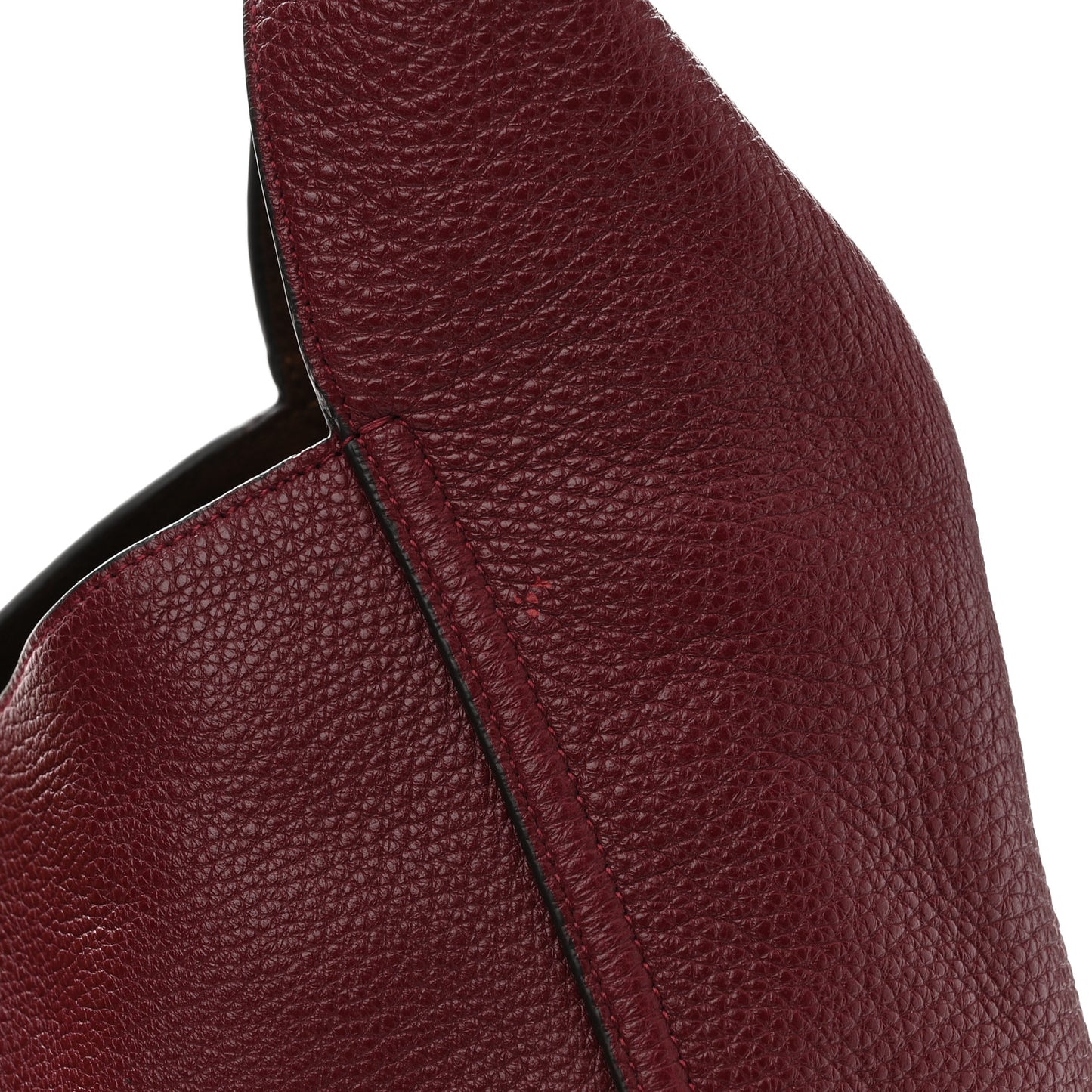 Grained Calfskin Softbit Maxi Shoulder Bag Rosso Ancora Red
