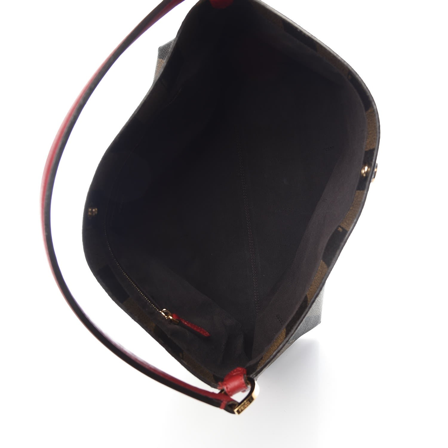 Fendi Pequin Spalmati Vitello Flamingo Hobo Bag Tobacco 5 of 7