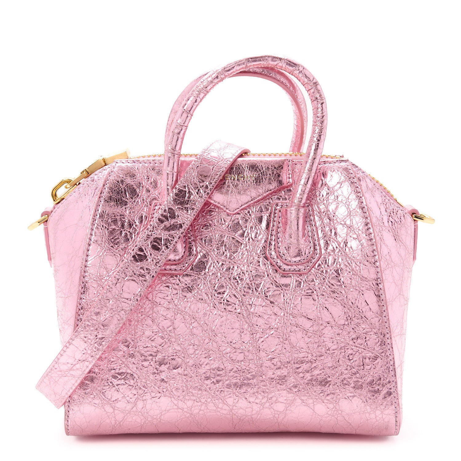 Givenchy Laminated Lambskin Mini Antigona Silk Pink 1 of 9