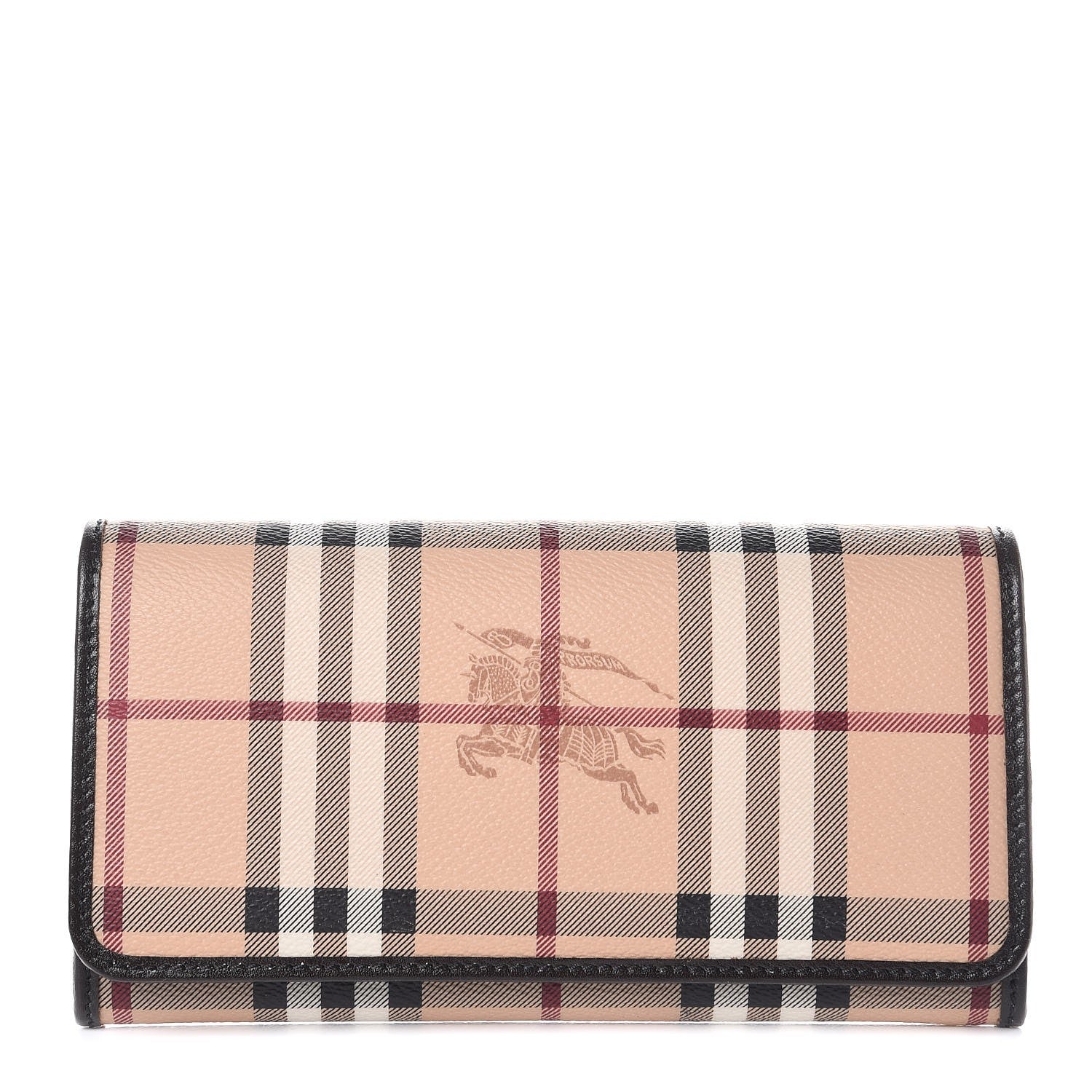 Burberry Haymarket Check Penrose Continental Wallet Chocolate 1 of 8