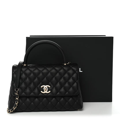 Chanel Caviar Quilted Small Coco Handle Flap Black 11 of 11