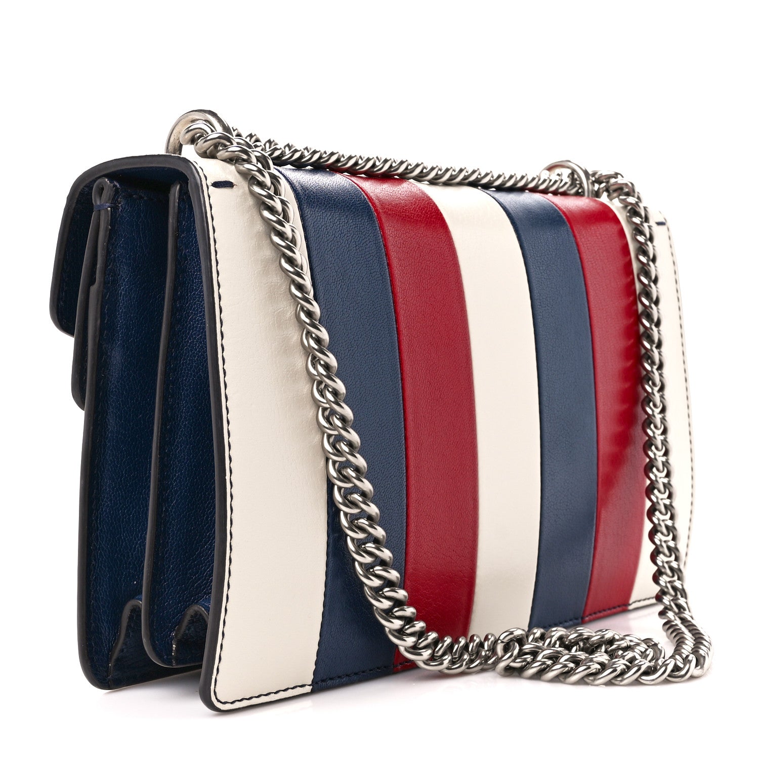 Gucci Goatskin Enamel Small Dionysus Shoulder Bag Red Blue White 3 of 11
