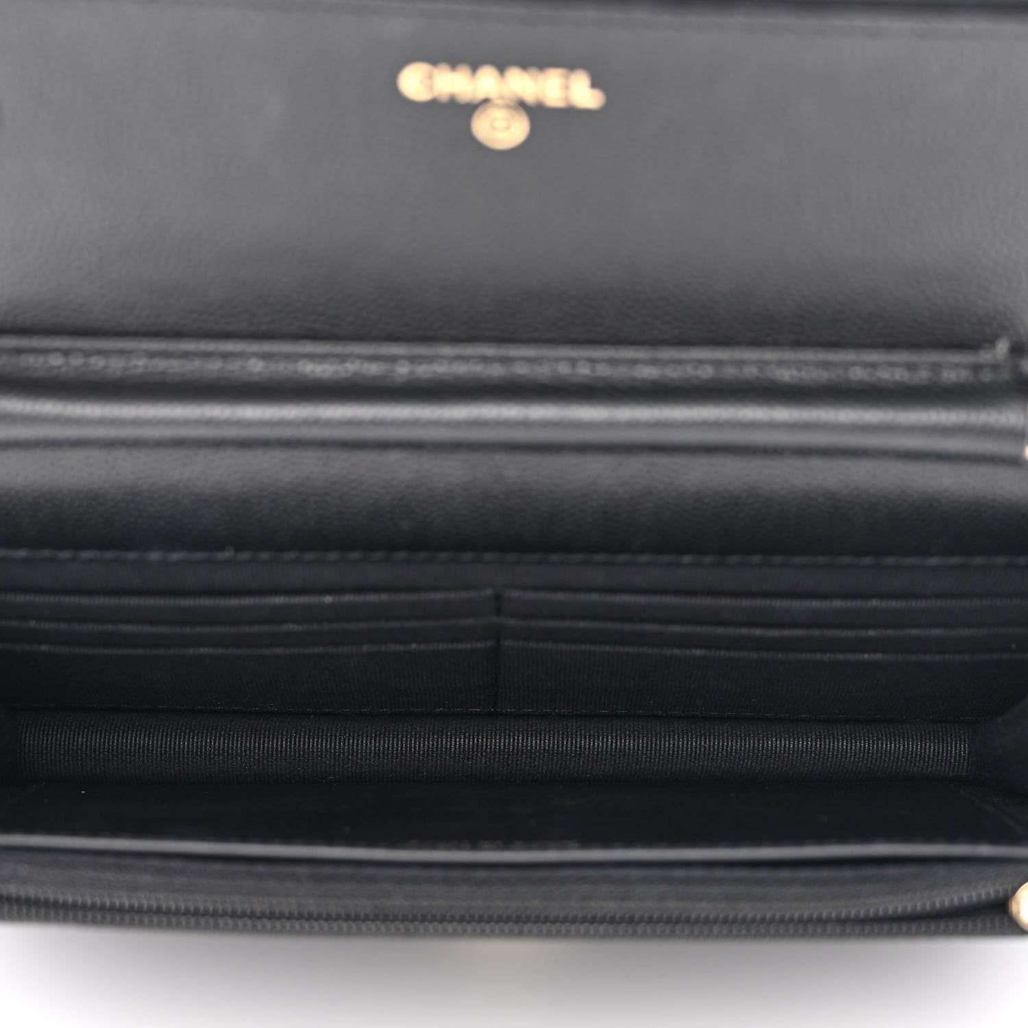 Chanel Caviar Quilted Crystal CC Wallet On Chain WOC Black 5 of 13