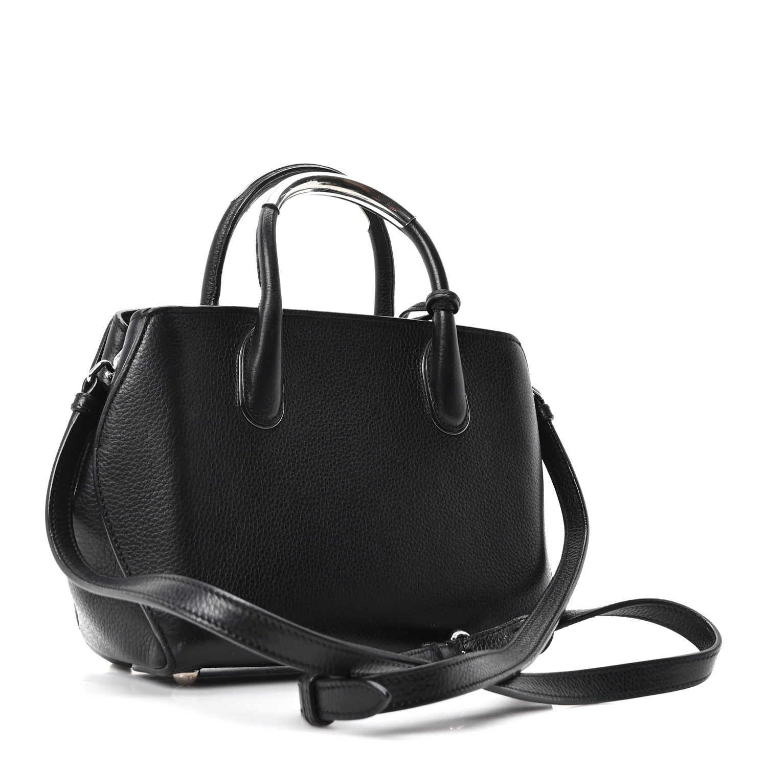 Christian Dior Grained Calfskin Small Open Bar Tote Black 3 of 10