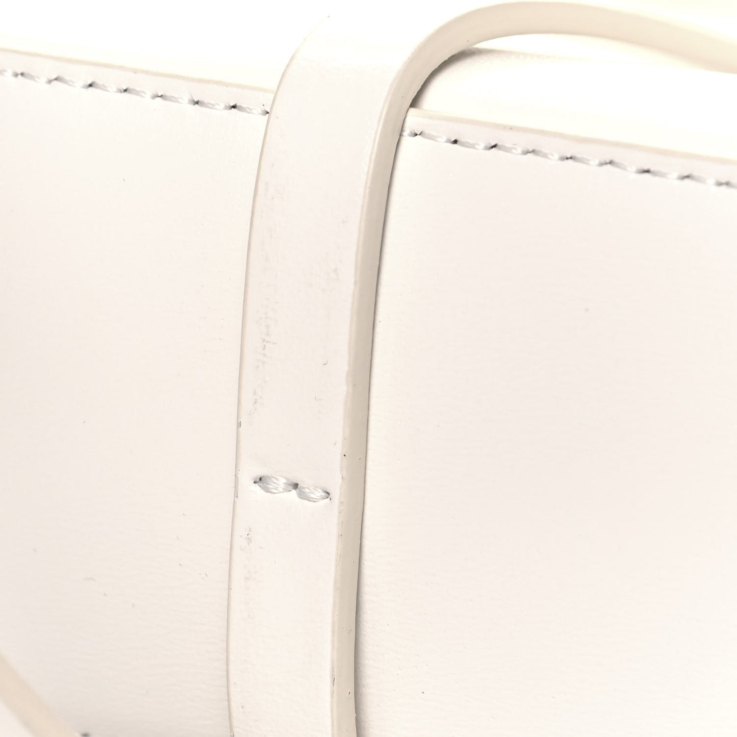Box Calfskin Small Cut Out Shoulder Bag Ivory