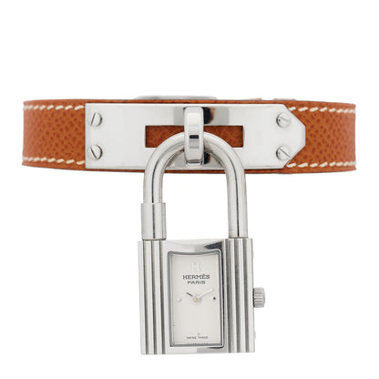 Hermes Stainless Steel Courchevel 20mm Kelly Cadena Quartz Watch Gold 2 of 6