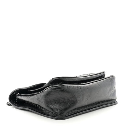 Saint Laurent Crinkled Calfskin Matelasse Monogram Large Niki Chain Satchel Black 4 of 10