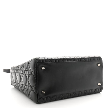 Christian Dior Lambskin Cannage Medium Lady Dior Black 4 of 12