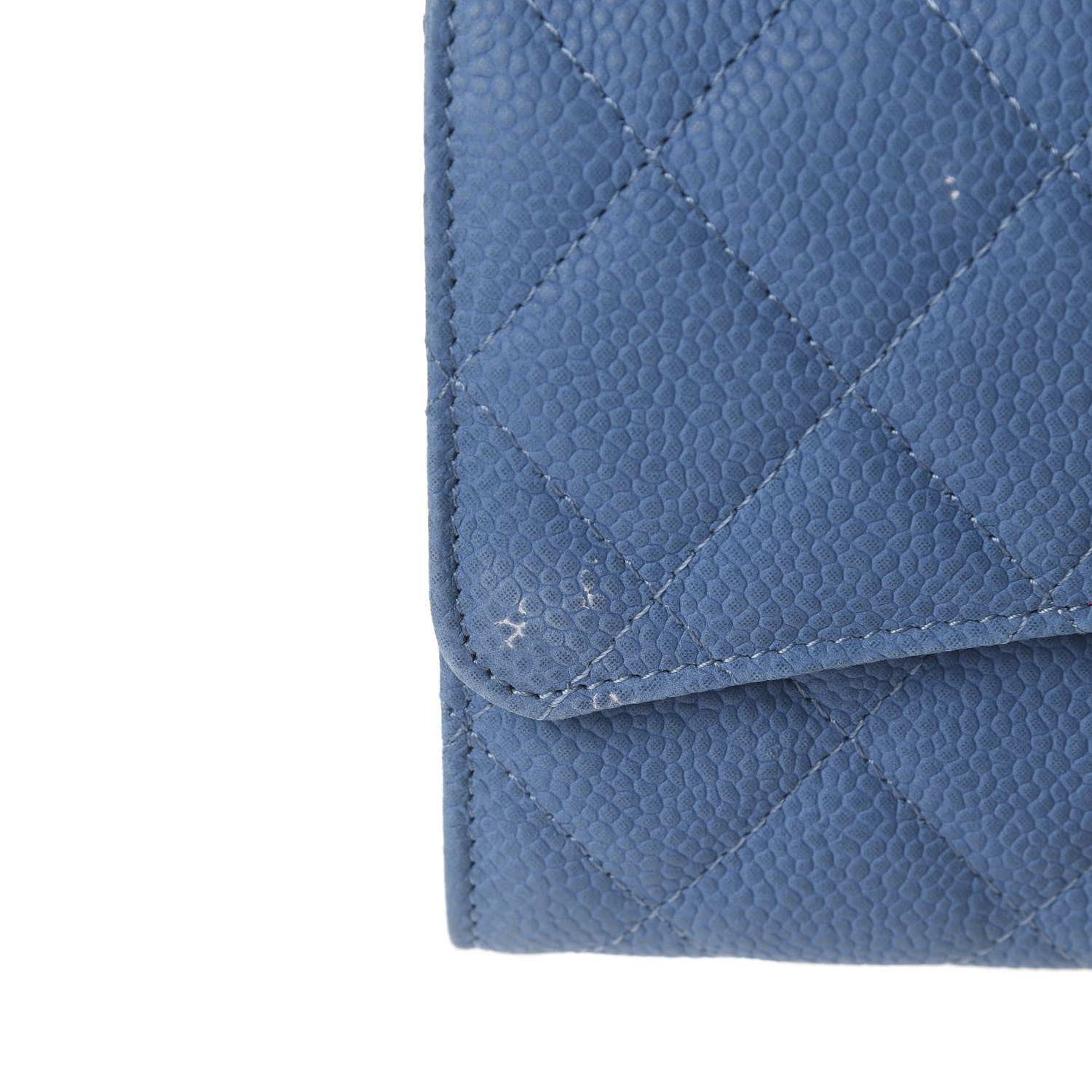 Chanel Iridescent Caviar Quilted Large Flap Wallet Blue 11 of 12